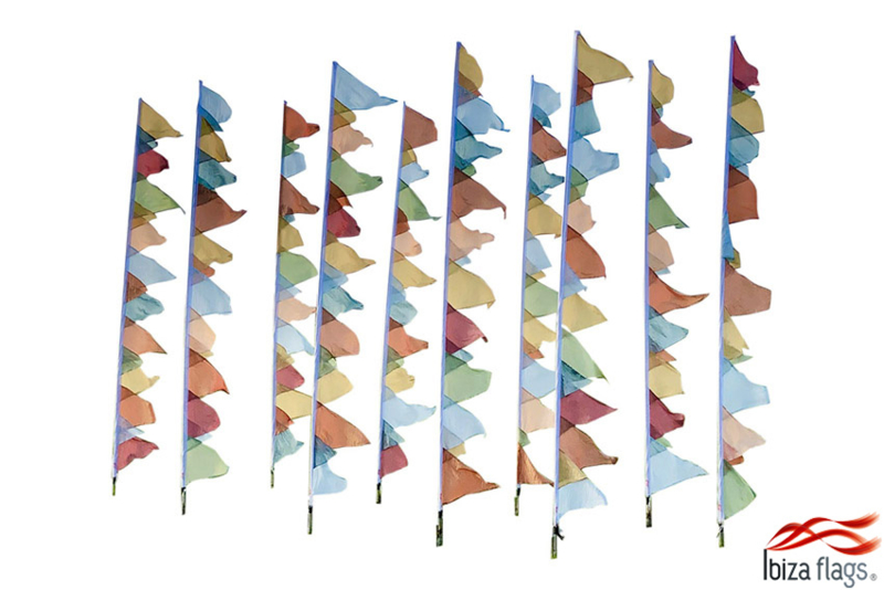 10 festival vlaggen 3.90m huren Pastel
