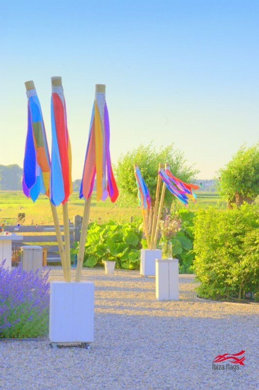 gekleurde Ibiza vlaggen