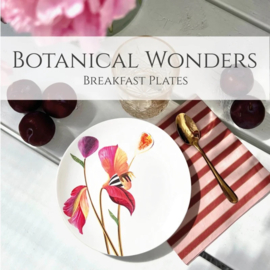Botanical Wonders - Set van 4 ontbijtborden  B-keus