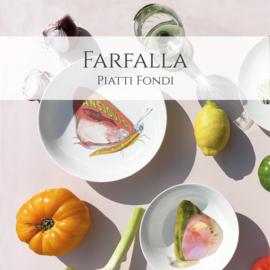 Farfalla - Piatti Fondi- Set van 4 diepe borden