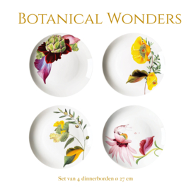 Botanical Wonders - Set van 4 dinerborden