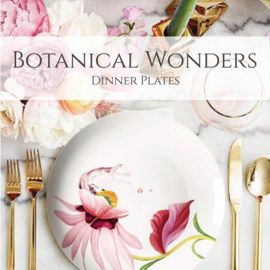 Botanical Wonders - Set van 4 dinerborden