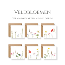 Veldbloemen wenskaarten