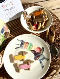 Sweet Wieners - Set van 6 gebaksbordjes