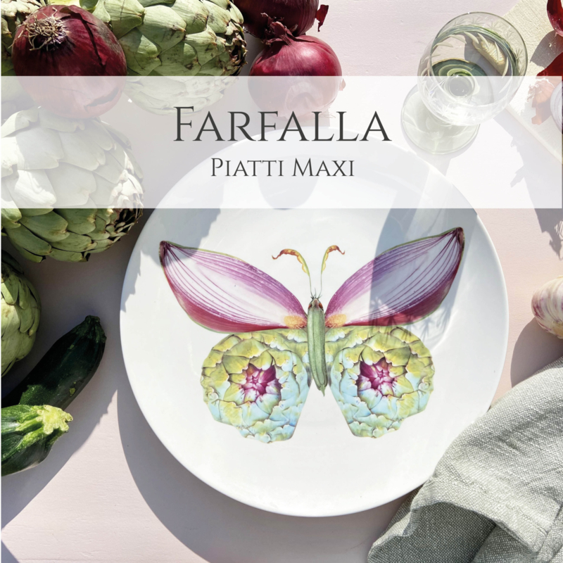 Farfalla - Piatti Maxi- Set van 4 maxi borden