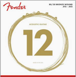 Fender 70L Bronze Snaren voor Akoestische Gitaar (12-52)