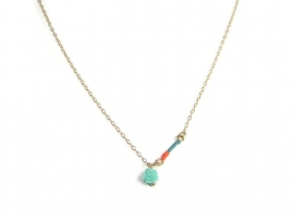 Necklace 'Sophisticated colors with small rose charm'
