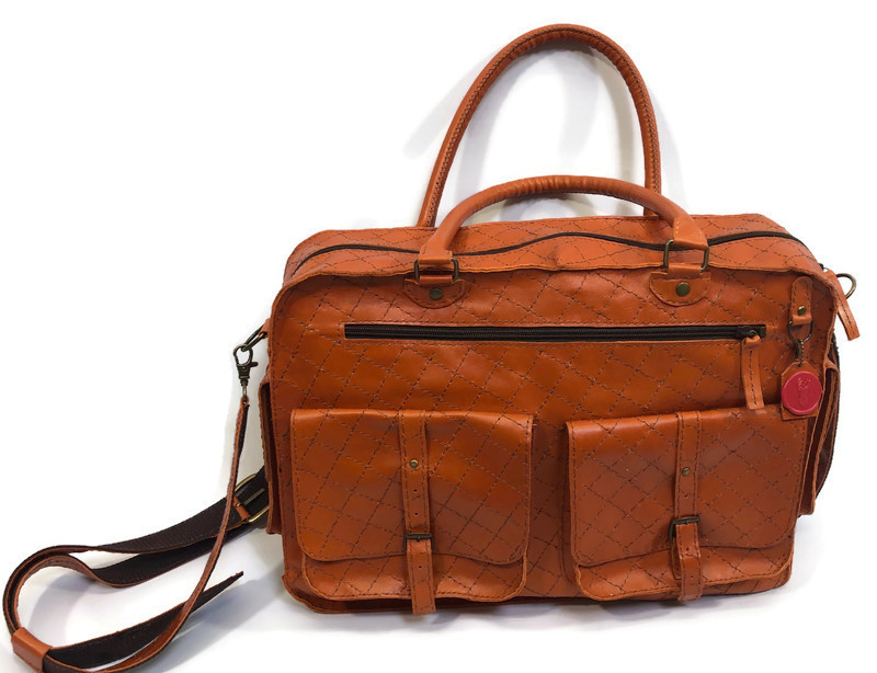 Leather travel / working bag 'Willie'
