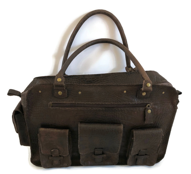 Leather working or travel bag (suitable for laptop) 'Mirthe'
