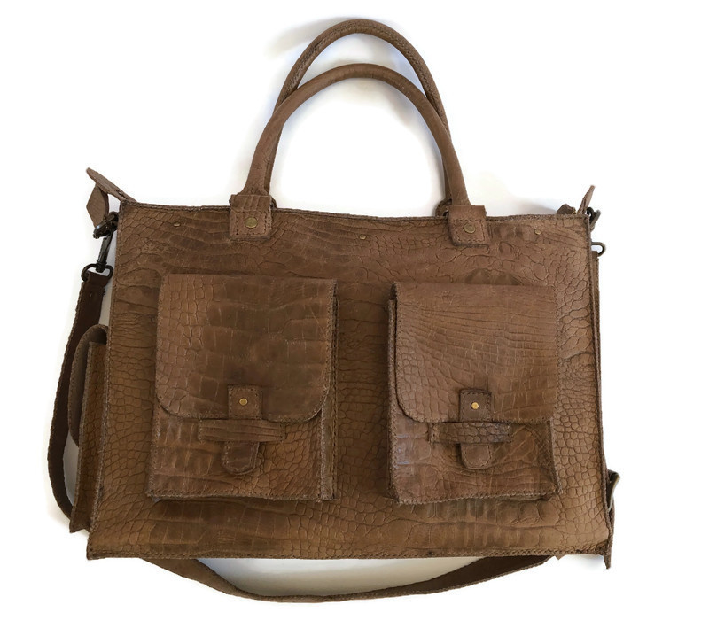 Leather working or travel bag (suitable for laptop) 'Isabelle'