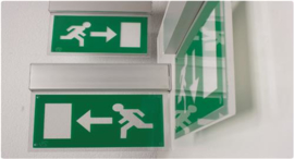 DL240 - Escalight LED emergency light plafond bevestiging. 270mm