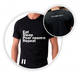 Eat Sleep Poar Neem'n Repeat! - zwart