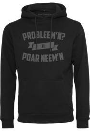 Hoody - Probleem'n? Poar neem'n! (grijs)