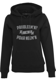 Hoody - Probleem'n? Poar neem'n! (grijs)