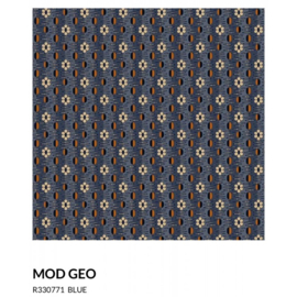 Indigo and Cheddar Mod Geo-blue