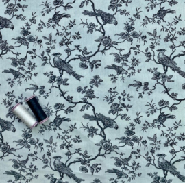 Toile de Jouy Mini Mesange grey