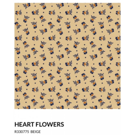 Indigo and Cheddar Heart Flowers