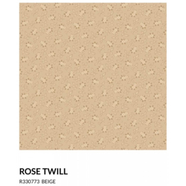Indigo and Cheddar Rose Twill