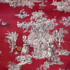 Toile de Jouy Pastorale red