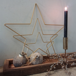 Metal star gold 40cm