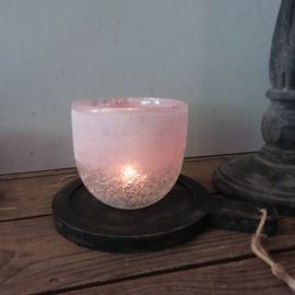 Theelichthouder Crystal Pink