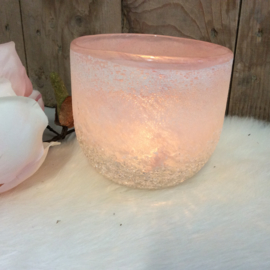 Theelichthouder Crystal Pink
