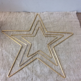 Metal star gold 40cm