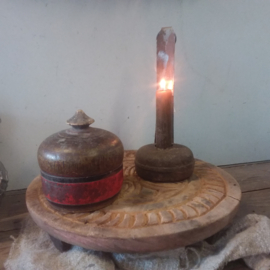Iron candleholder