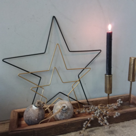 Metal star gold 40cm