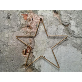 Metal star gold 30cm