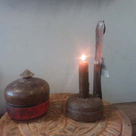 Iron candleholder