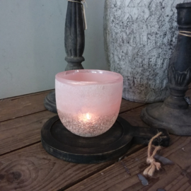 Theelichthouder Crystal Pink