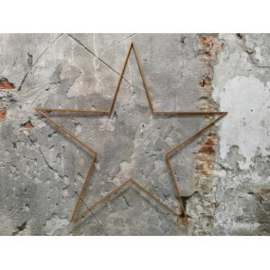 Metal star gold 40cm