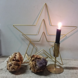 Metal star gold 40cm