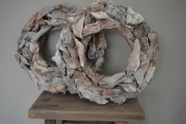 Driftwood-krans 30 cm, Natural look