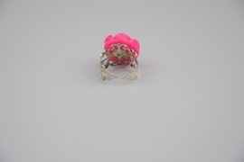 Hot pink rose ring
