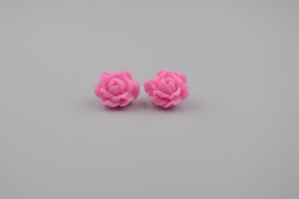 Light pink rose oorbellen