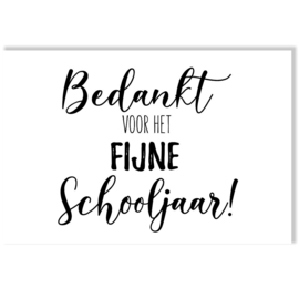 Kaartje Bedankt voor het fijne schooljaar!