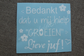 Bedankt lieve juf! (Sticker)