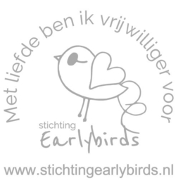 Sticker Earlybirds Vrijwilliger