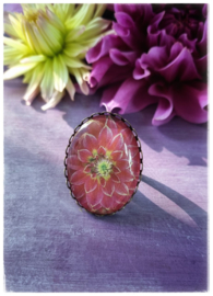 Ring - Dahlia roze/geel