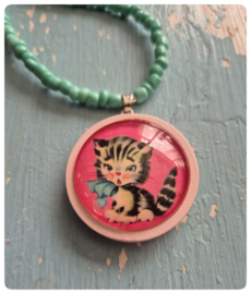 Ketting - Vintage kitten