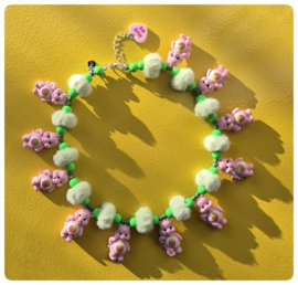 Ketting - Troetelbeertjes roze