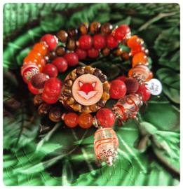 Armbandenset van 3 - Vosje met tijgeroog