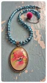 Ketting - Roze vintage poedel
