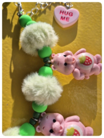 Ketting - Troetelbeertjes roze