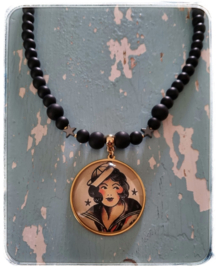 Ketting - Tattoo Navy girl - gold