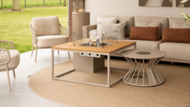 Cosiloft 100 vuurtafel sandy beige / teak