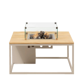 Cosiloft 100 vuurtafel sandy beige / teak