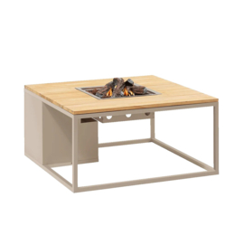 Cosiloft 100 vuurtafel sandy beige / teak